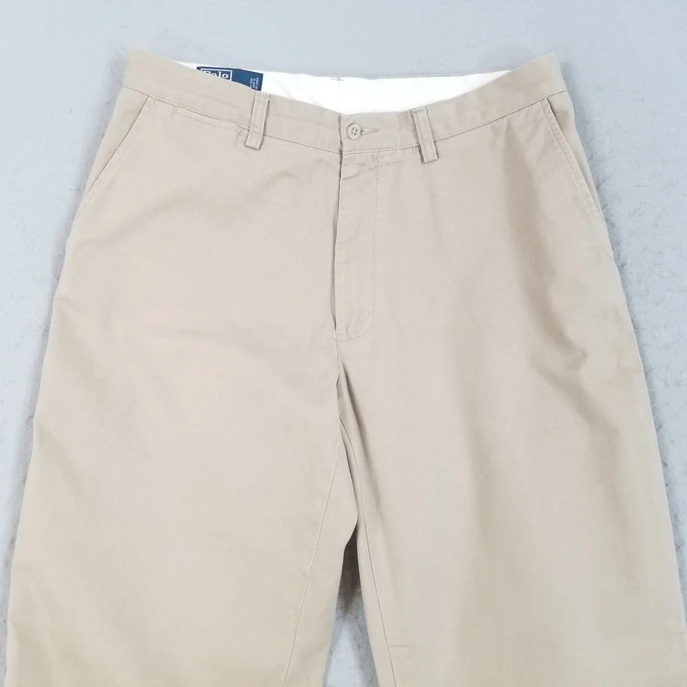 Polo Ralph Lauren Pants Mens 35x32 Khaki Prospect Pant Vintage 90s Cotton Chinos